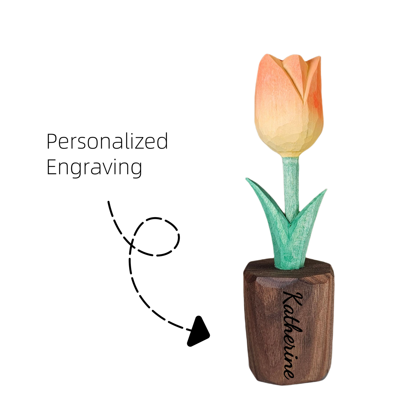 Tulip Wooden Sculpture