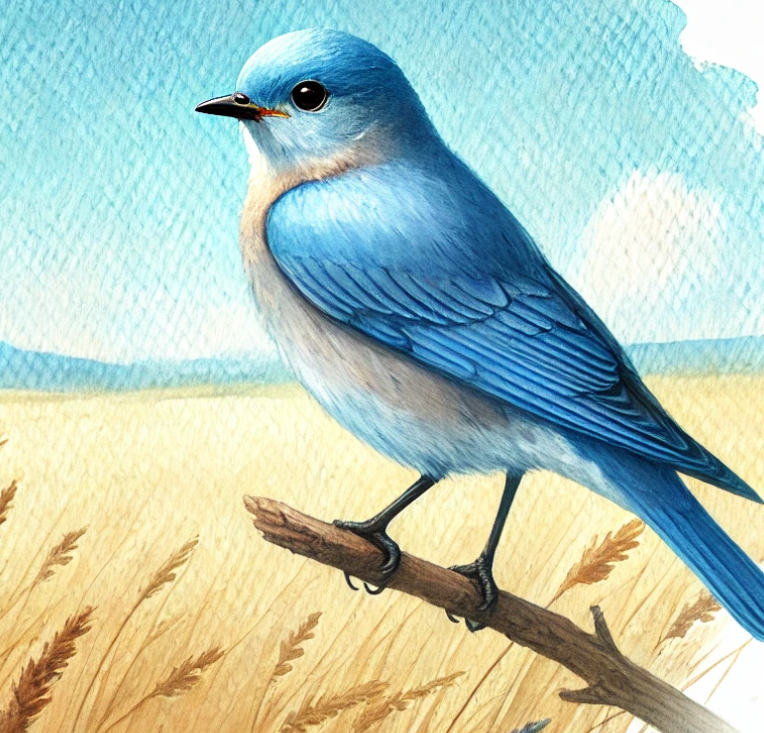 Blue Birds of Beauty: Mountain Bluebird, Blue Jay, Kingfisher, and Azure Tit