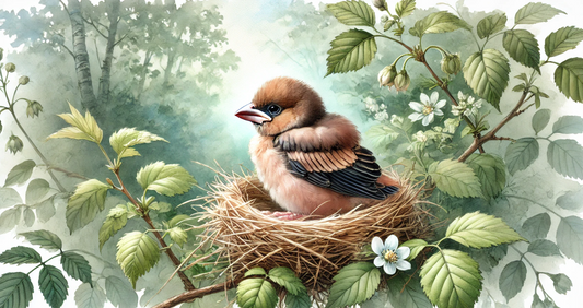 The Hawfinch Baby: A Tiny Bundle of Strength and Charm