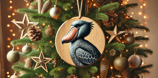 Shoebill Wooden Christmas Tree Ornament: A Unique Holiday Addition