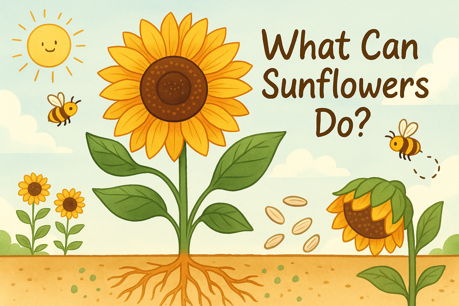 Practice Multitasking 🌻 What Can Sunflowers Do? Nature’s Brightest Multitaskers – PAINTEDBIRD ...