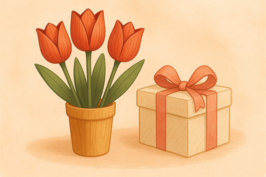 Tulip Wooden Craft as a Birthday Gift for Your Girlfriend