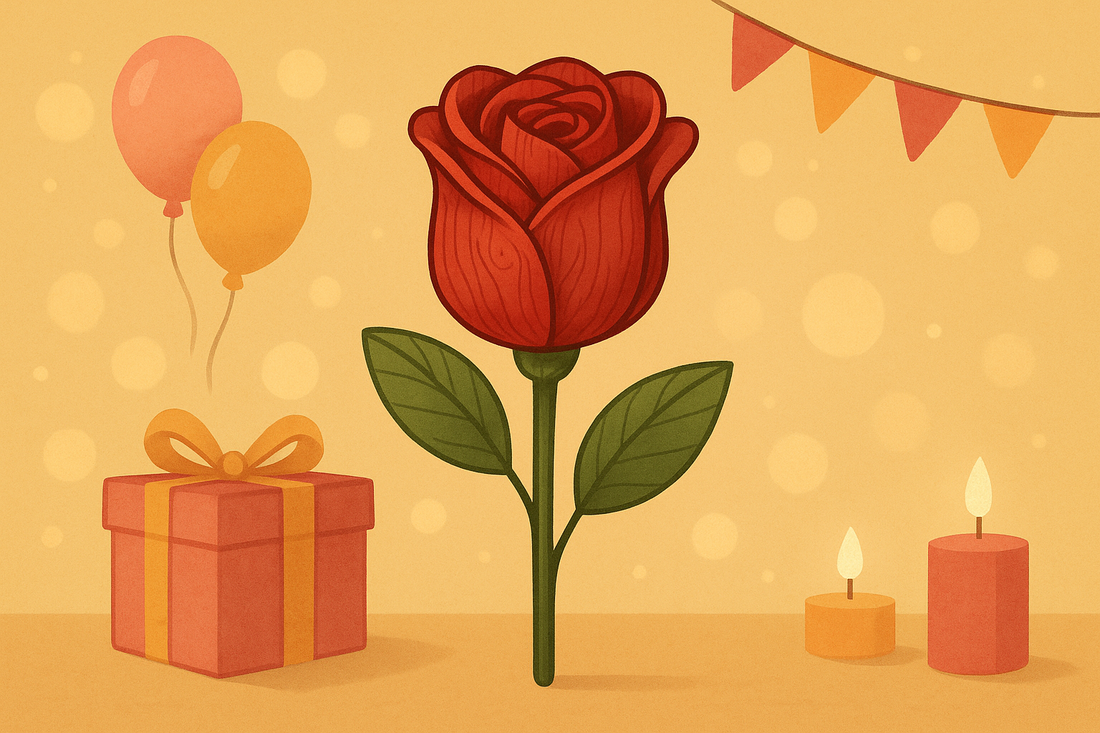 Rose Wooden Craft as a Birthday Gift for Mum