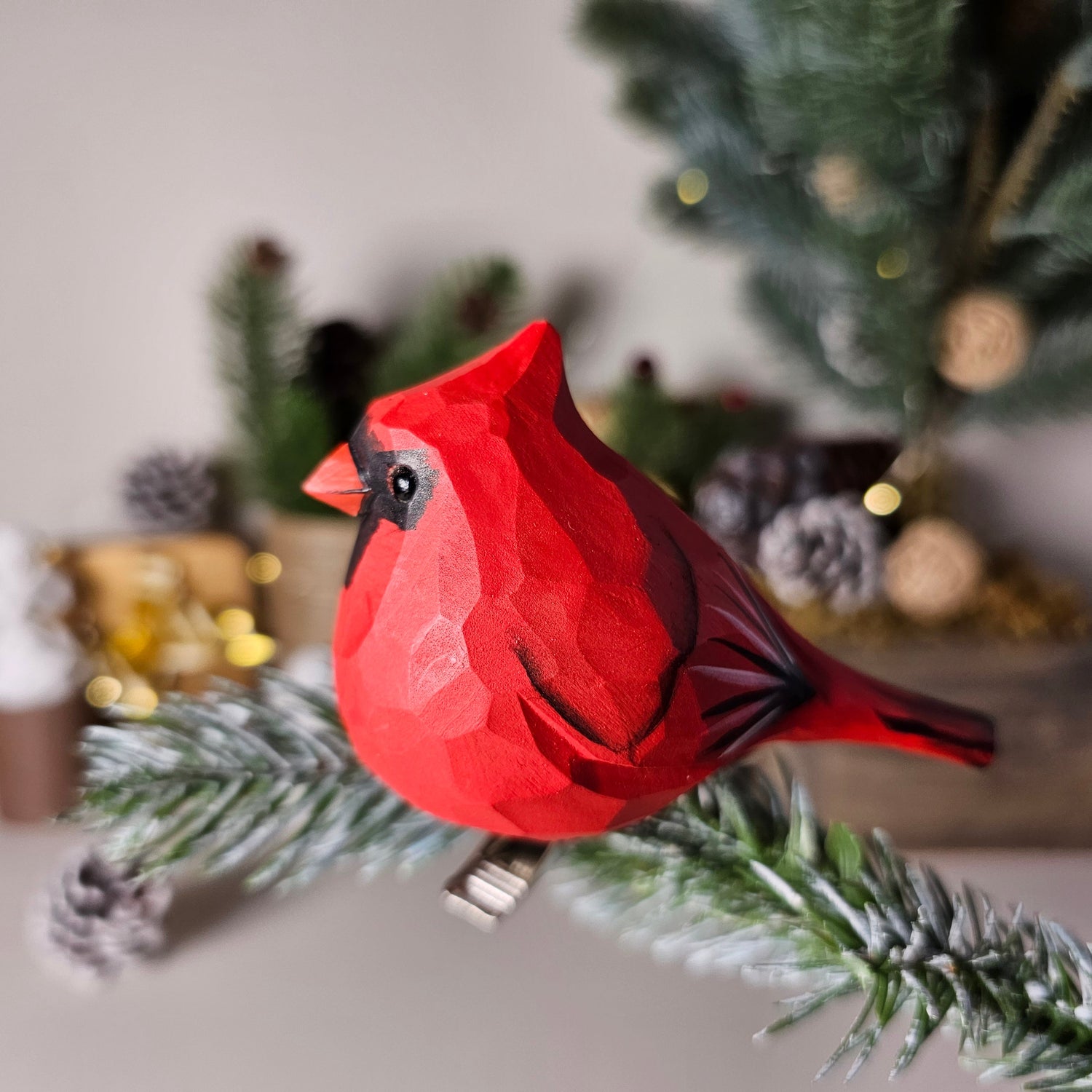 Clip-on Handmade bird ornaments - PAINTED BIRD SHOP