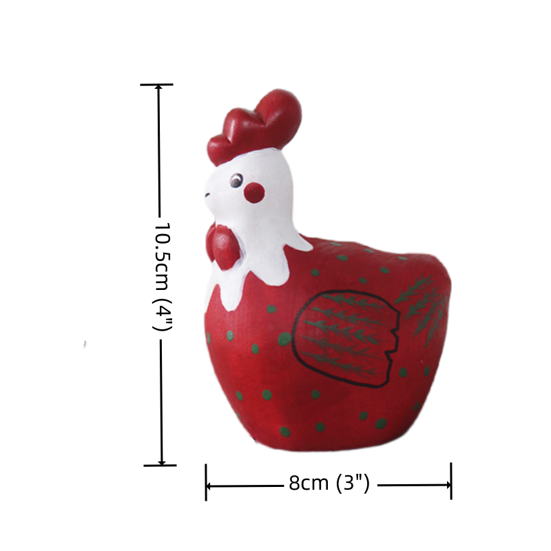 Figurina di pollo dipinta a mano