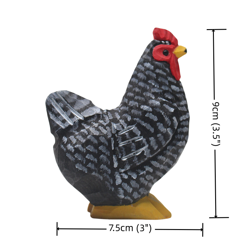 Figurina di pollo dipinta a mano