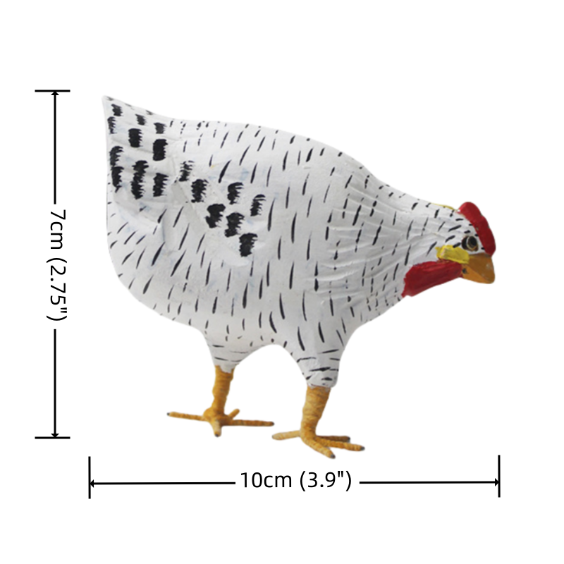 Figurine de poulet peinte à la main