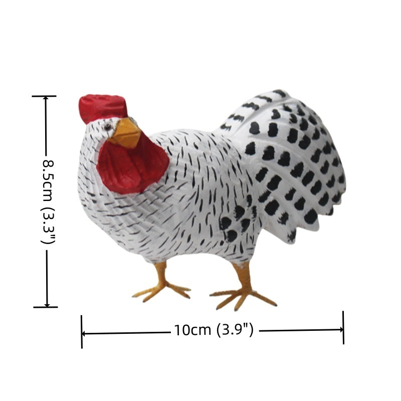 Hand-painted Chicken Figurine