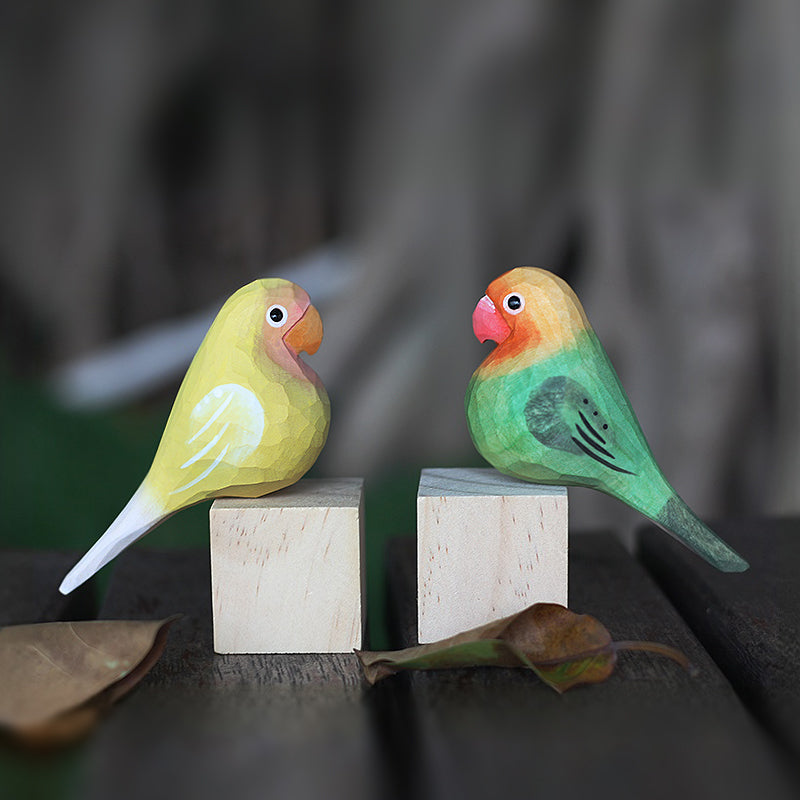 Hand-Painted Lovebirds Couple Figurine