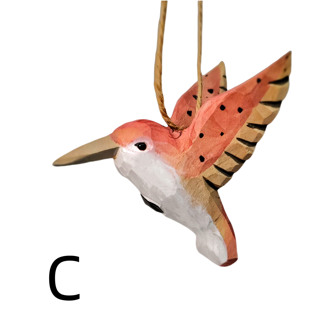 ハチドリの吊り下げ塗装木製鳥の装飾品