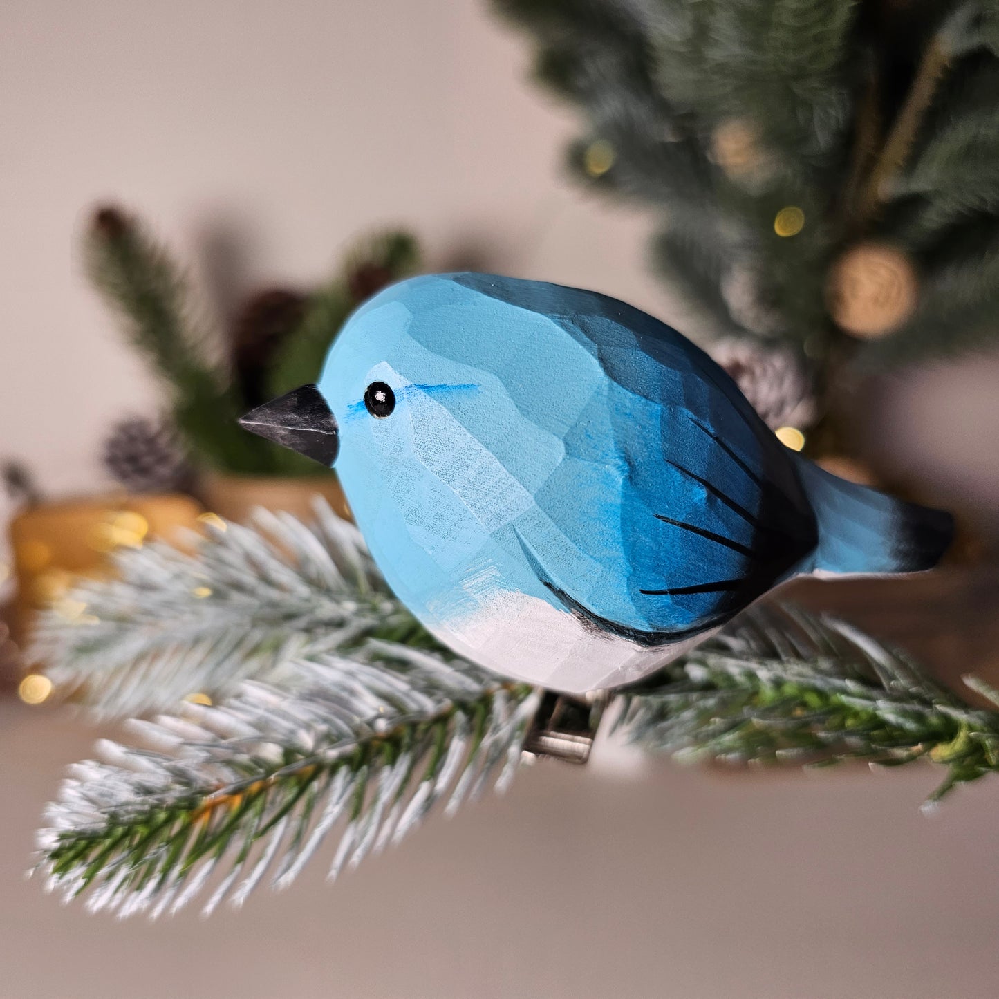 Bluebird Clip-on Bird Ornament