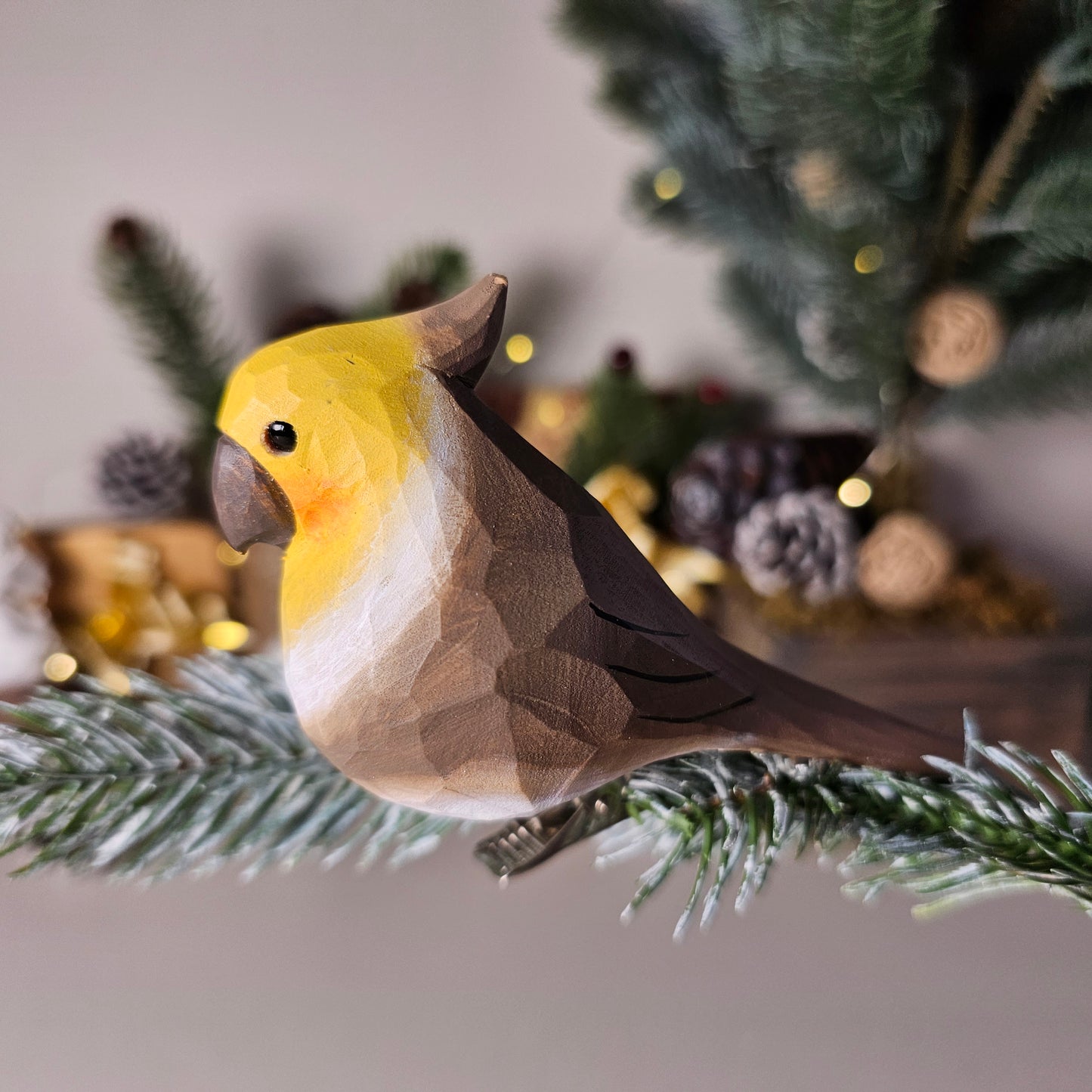 Cockatiel Clip-on Bird Ornament