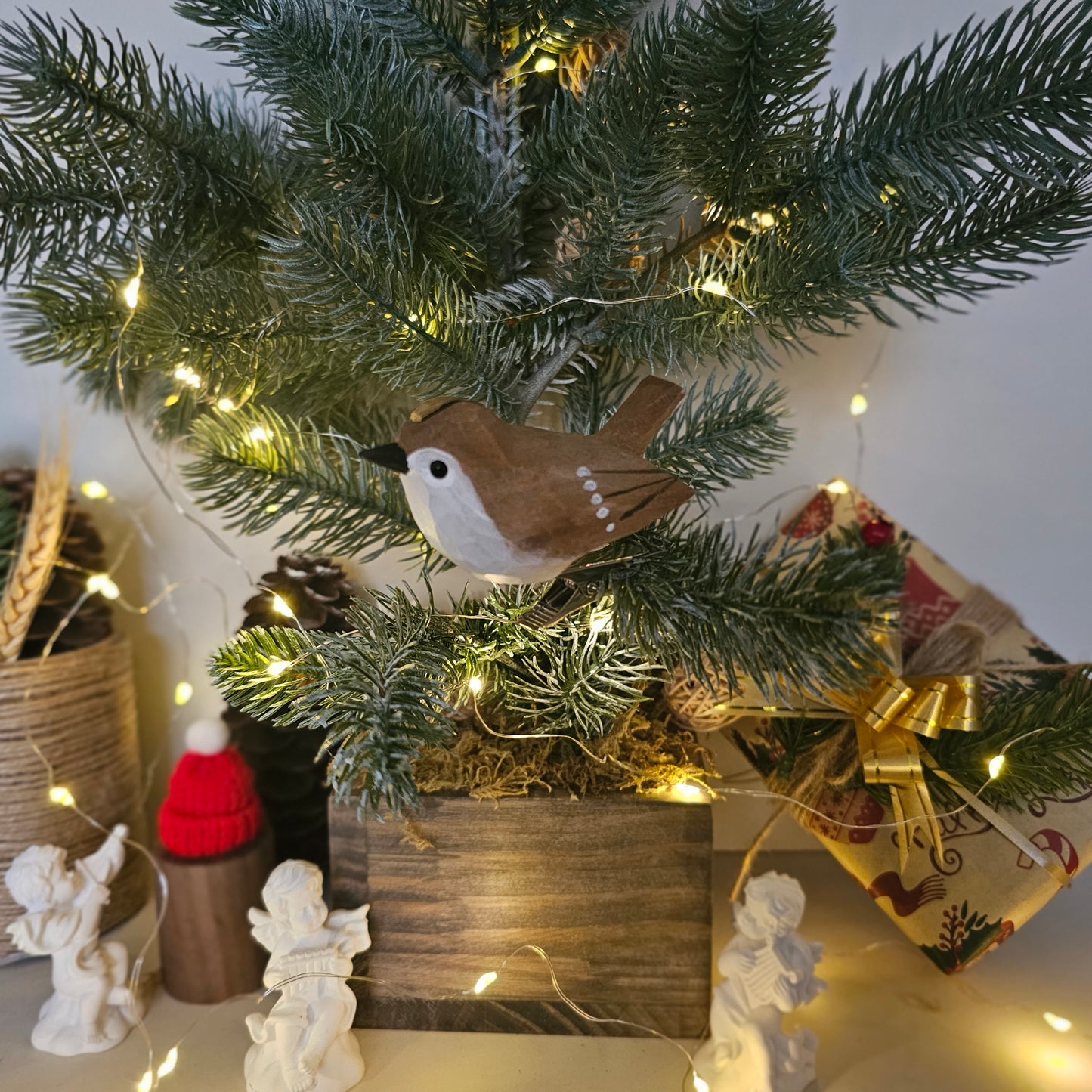 Goldcrest clip-on vogelornament