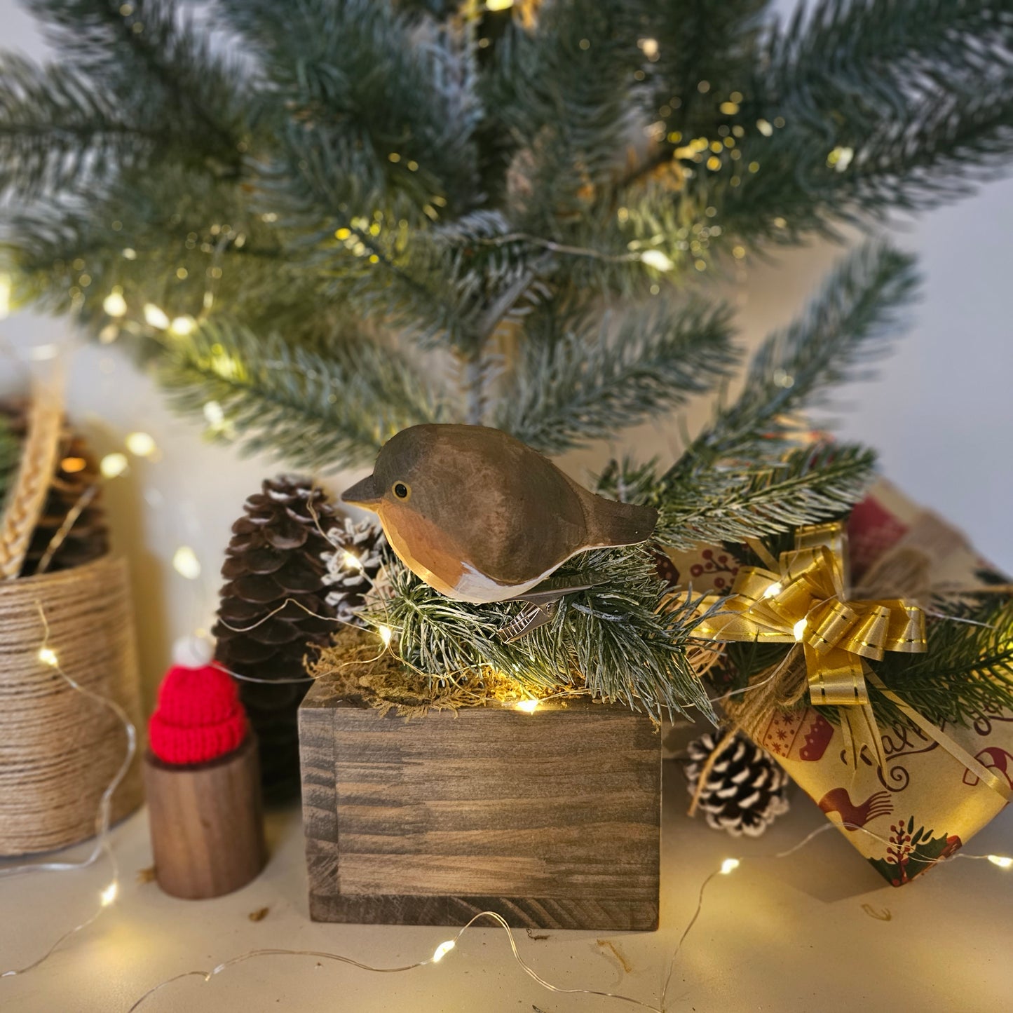 Roodborst (Erithacus rubecula) Clip-on vogelornament