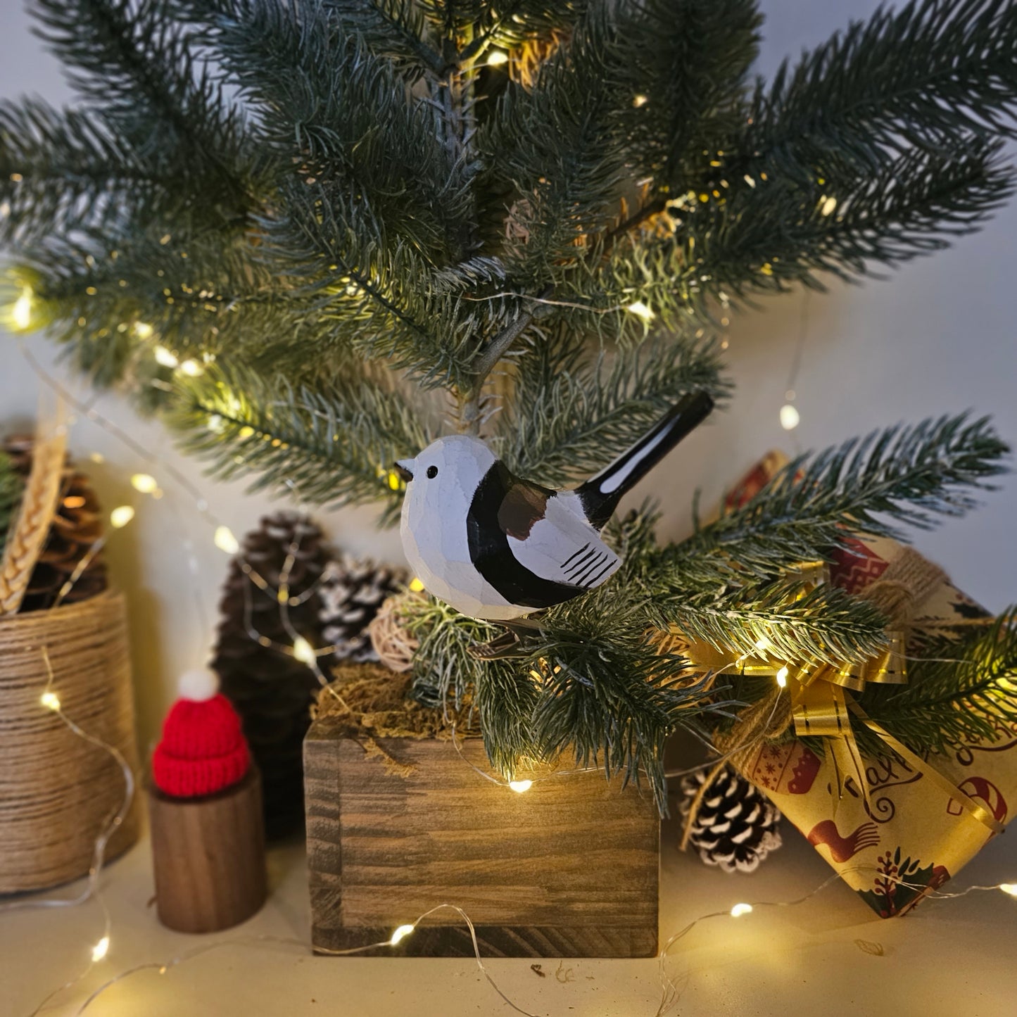 Long-tailedTit Clip-on Bird Ornament