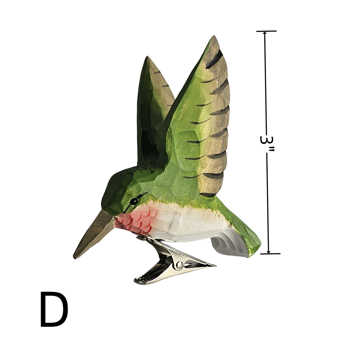 ハチドリのクリップ式鳥飾り