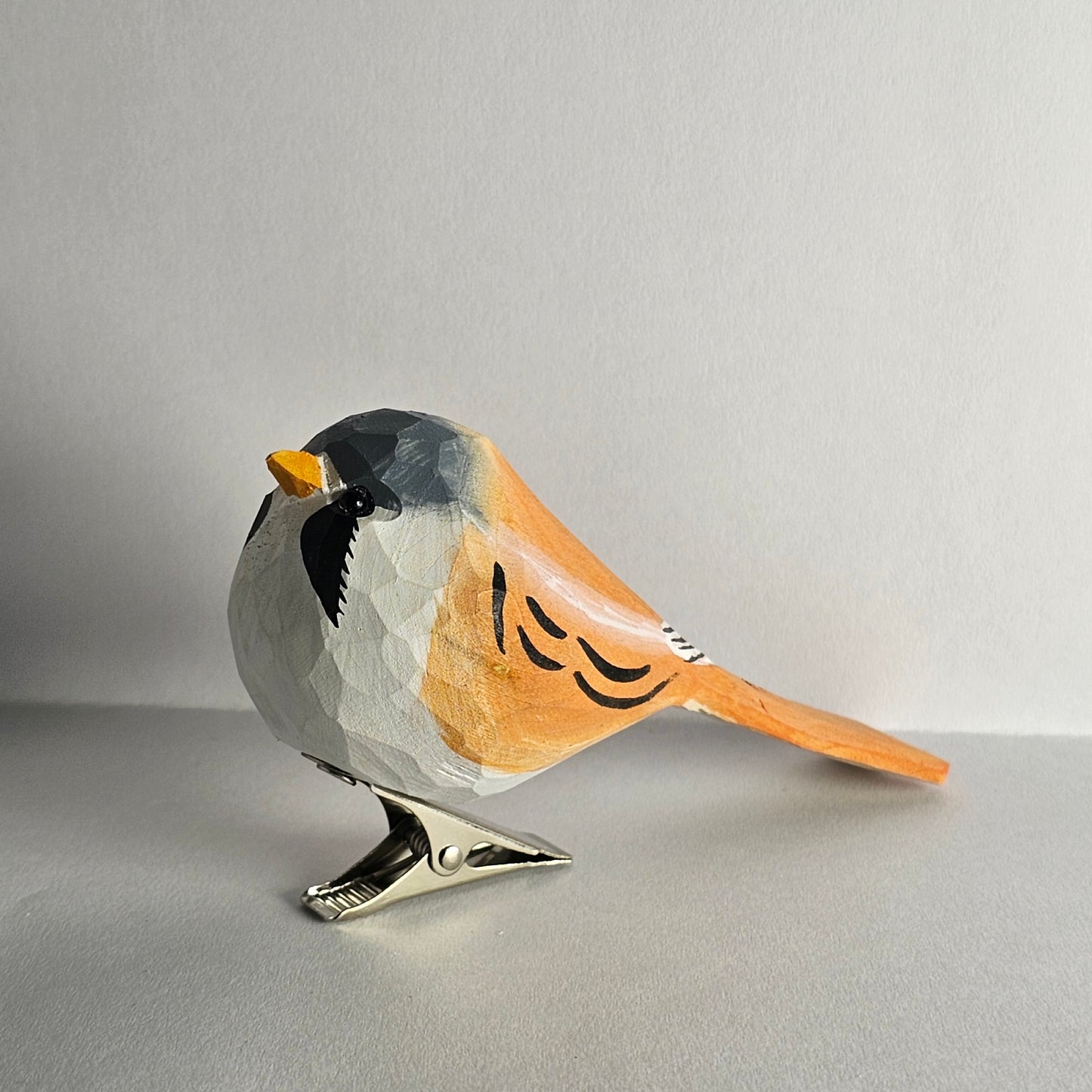 Bearded Tit Clip-on Bird Ornament