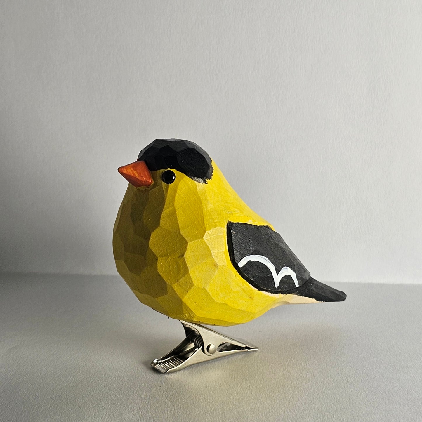 Amerikaans distelvink clip-on vogelornament