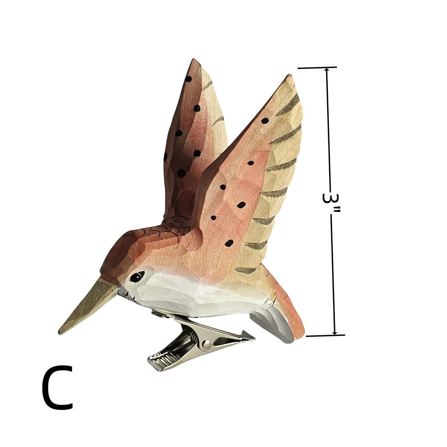 ハチドリのクリップ式鳥飾り