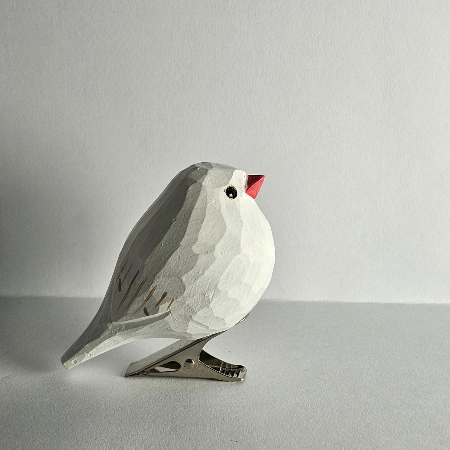 Ornamento a clip per uccelli Zebra Finch