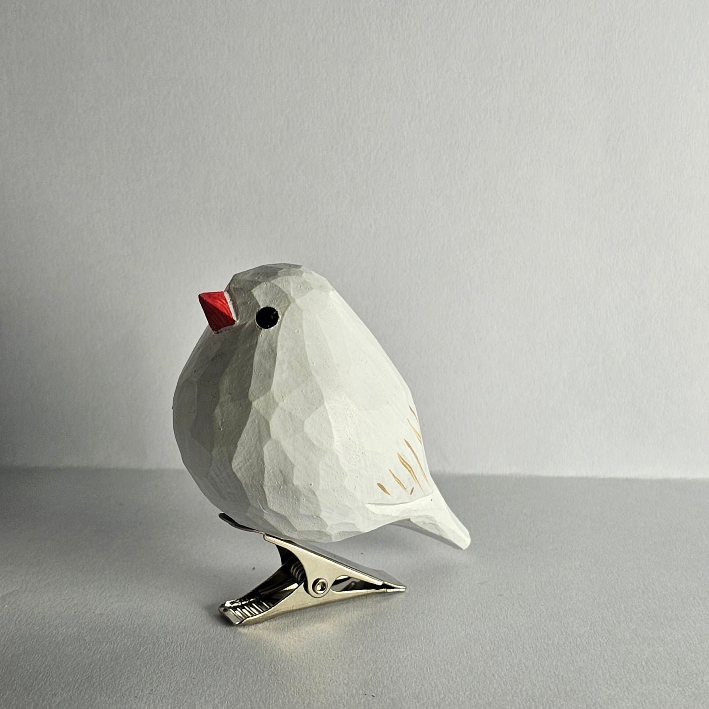 Ornamento a clip per uccelli Zebra Finch