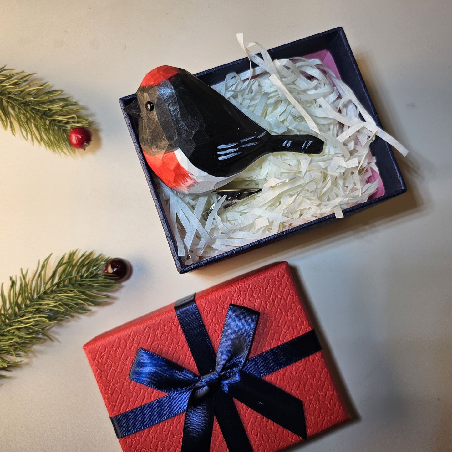 Ornamenti per uccelli a clip con confezione regalo