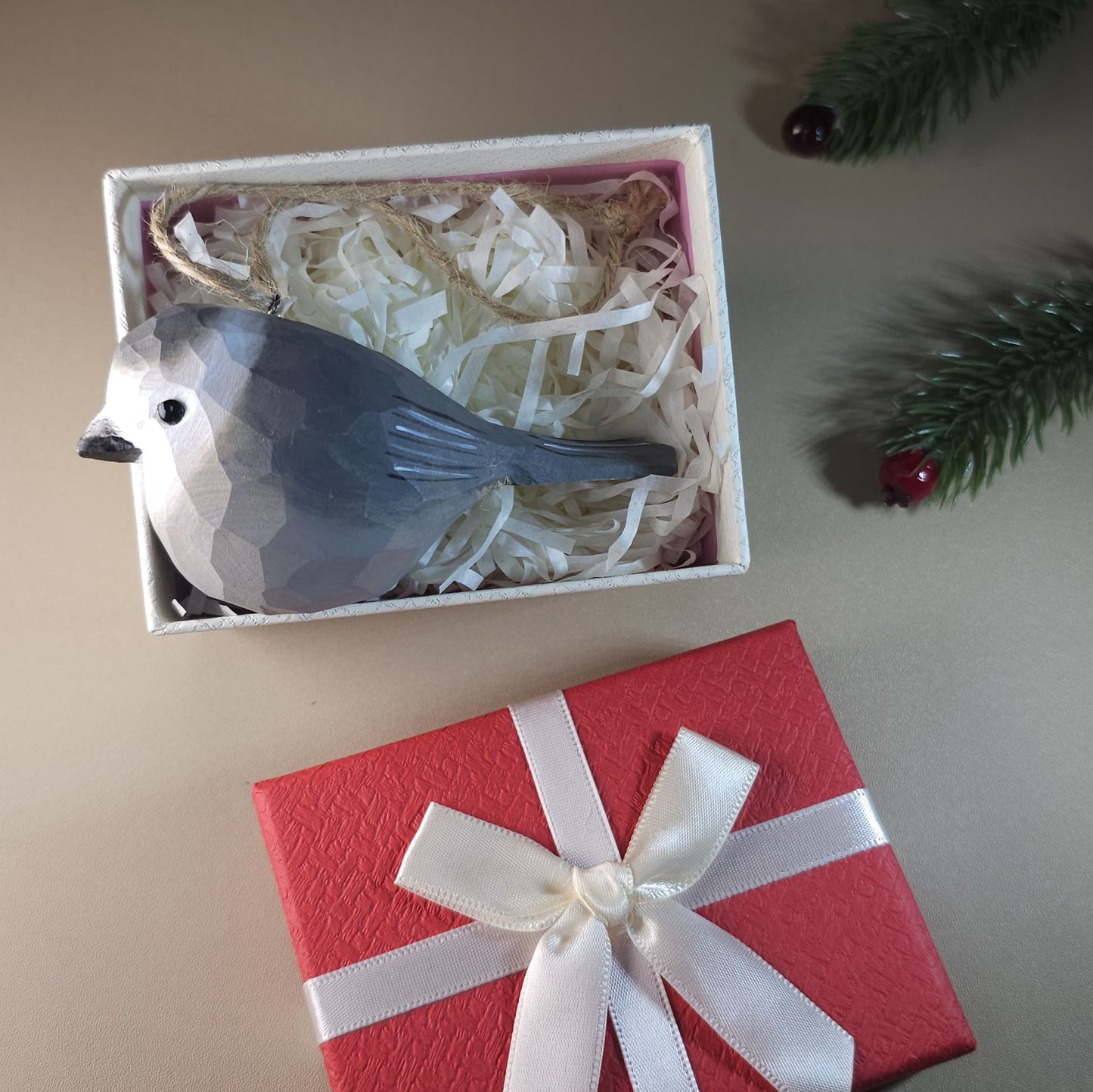 鳥の吊り下げ飾り ギフトボックスセット付き