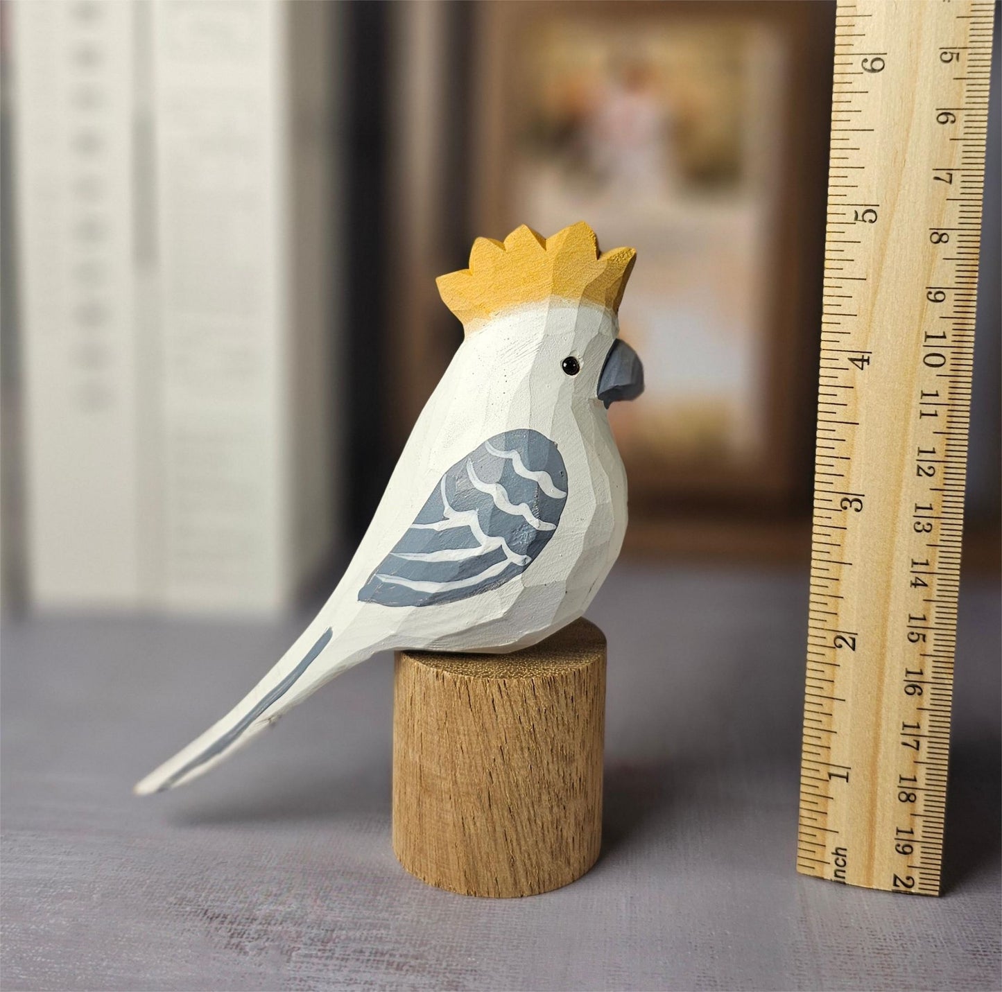 Cockatoo Wooden Figurine