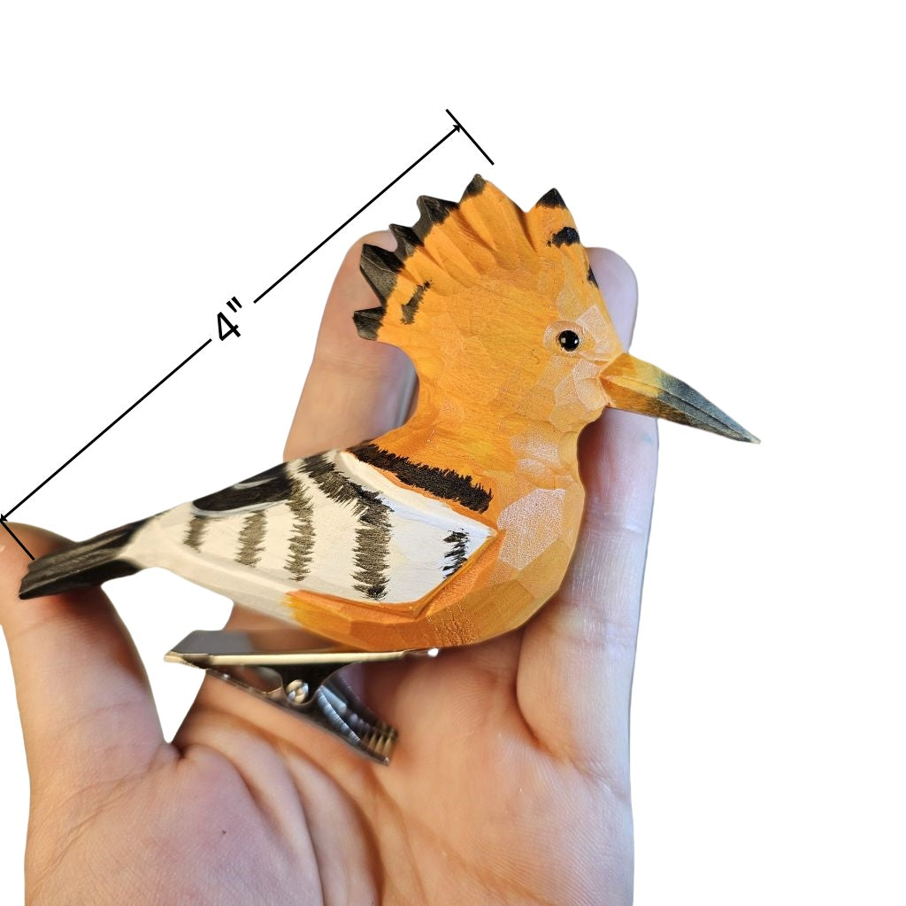 Hoopoe Wooden Clip-on Christmas Tree Ornament