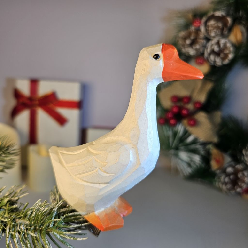 Goose Wooden Clip-on Christmas Tree Ornament