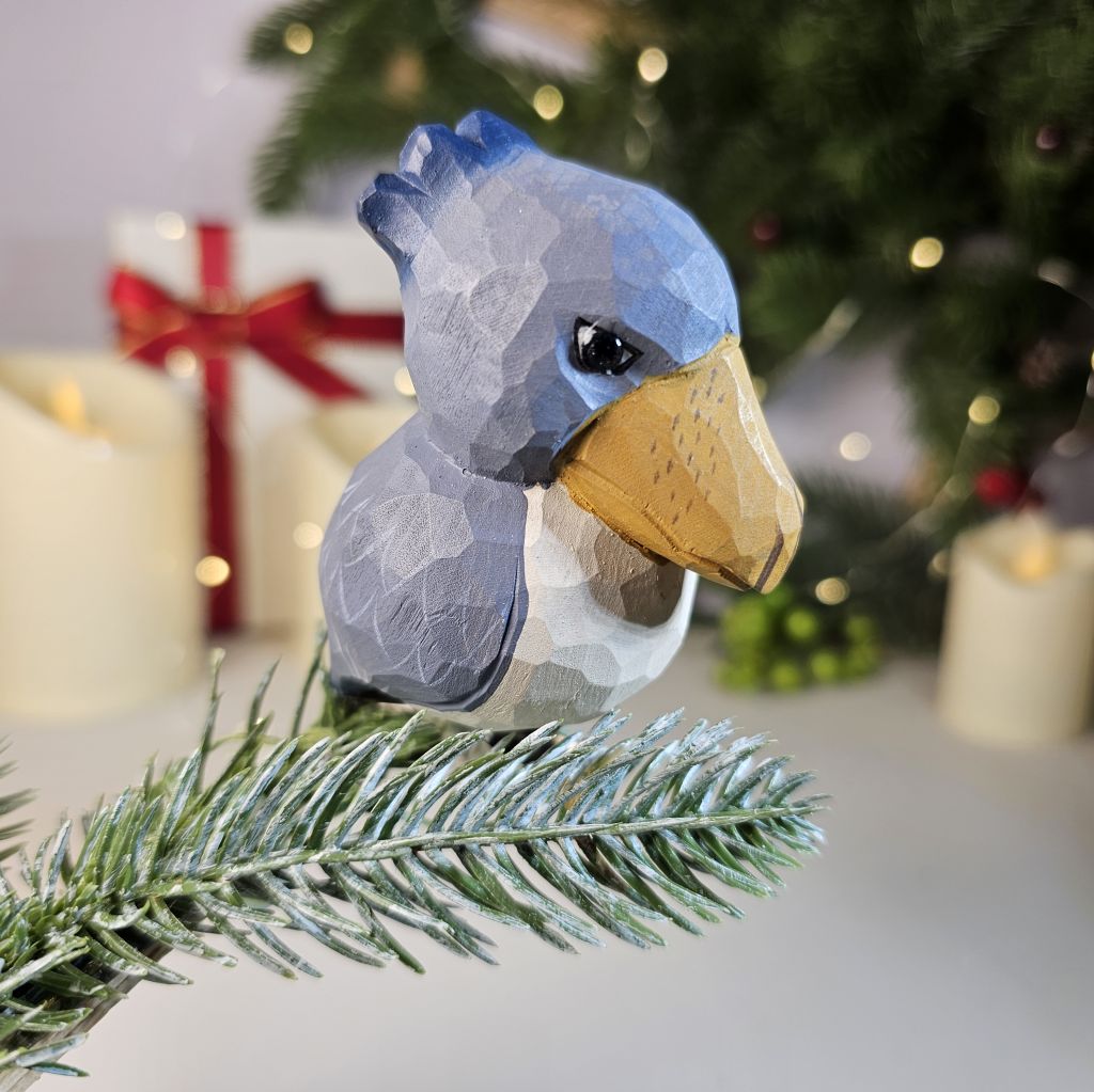 Shoebill Wooden Clip-on Christmas Tree Ornament