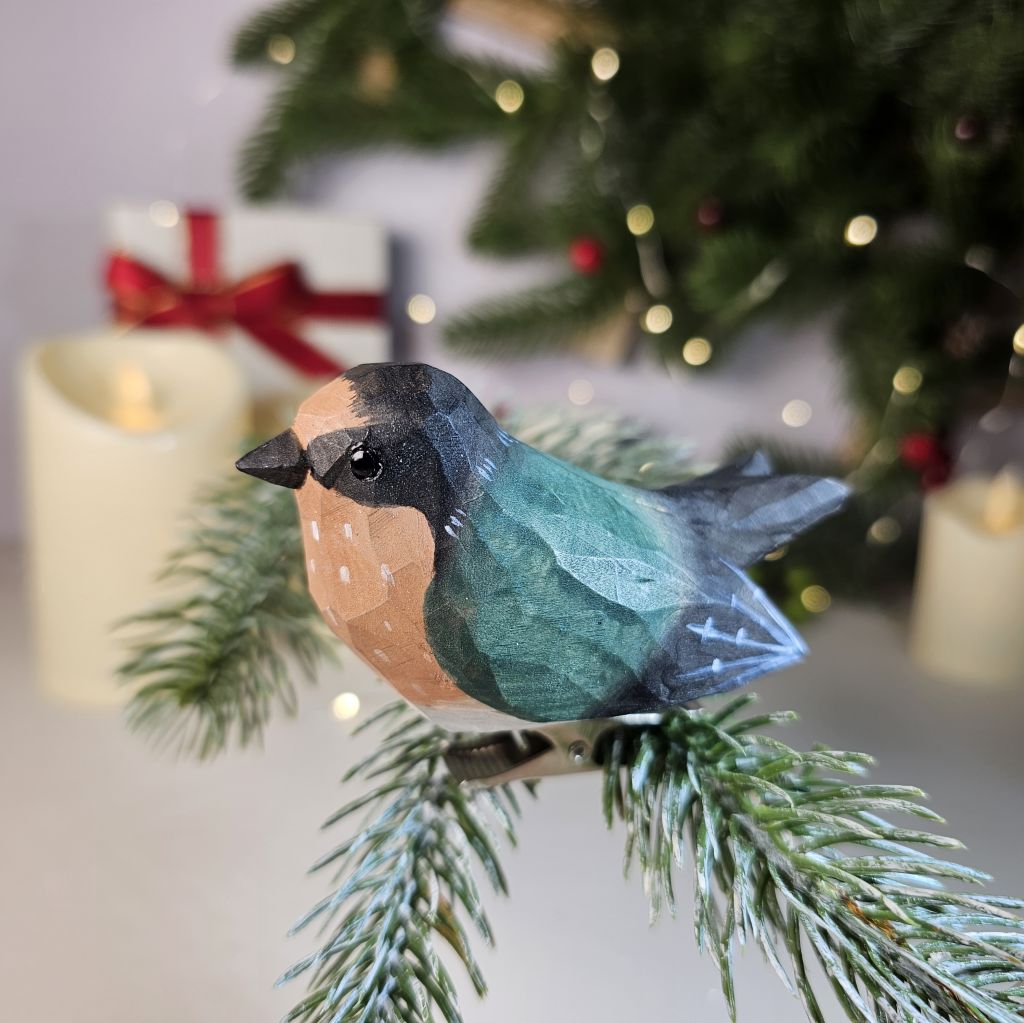 Swallow Wooden Clip-on Christmas Tree Ornament