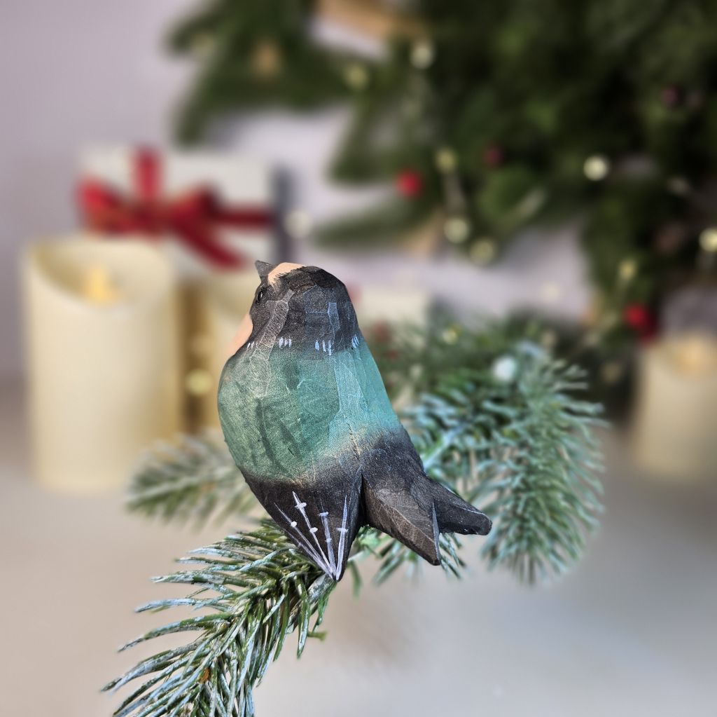 Swallow Wooden Clip-on Christmas Tree Ornament