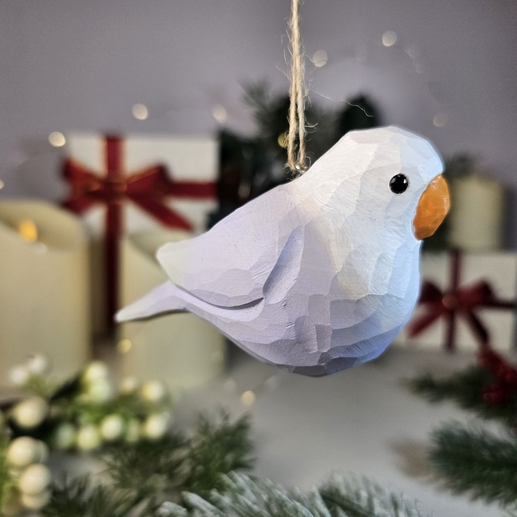 Lovebirds 木製クリスマスツリーオーナメント