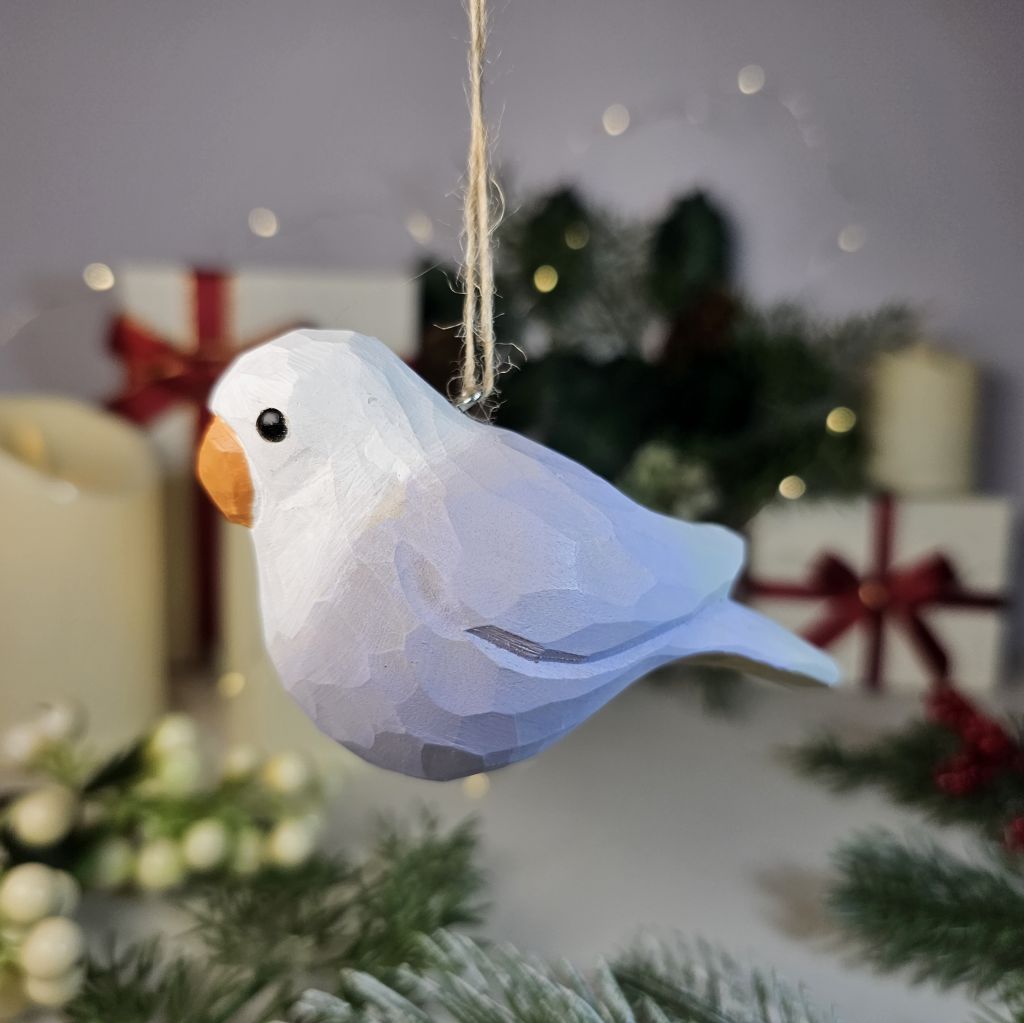 Lovebirds Wooden Christmas Tree Ornament