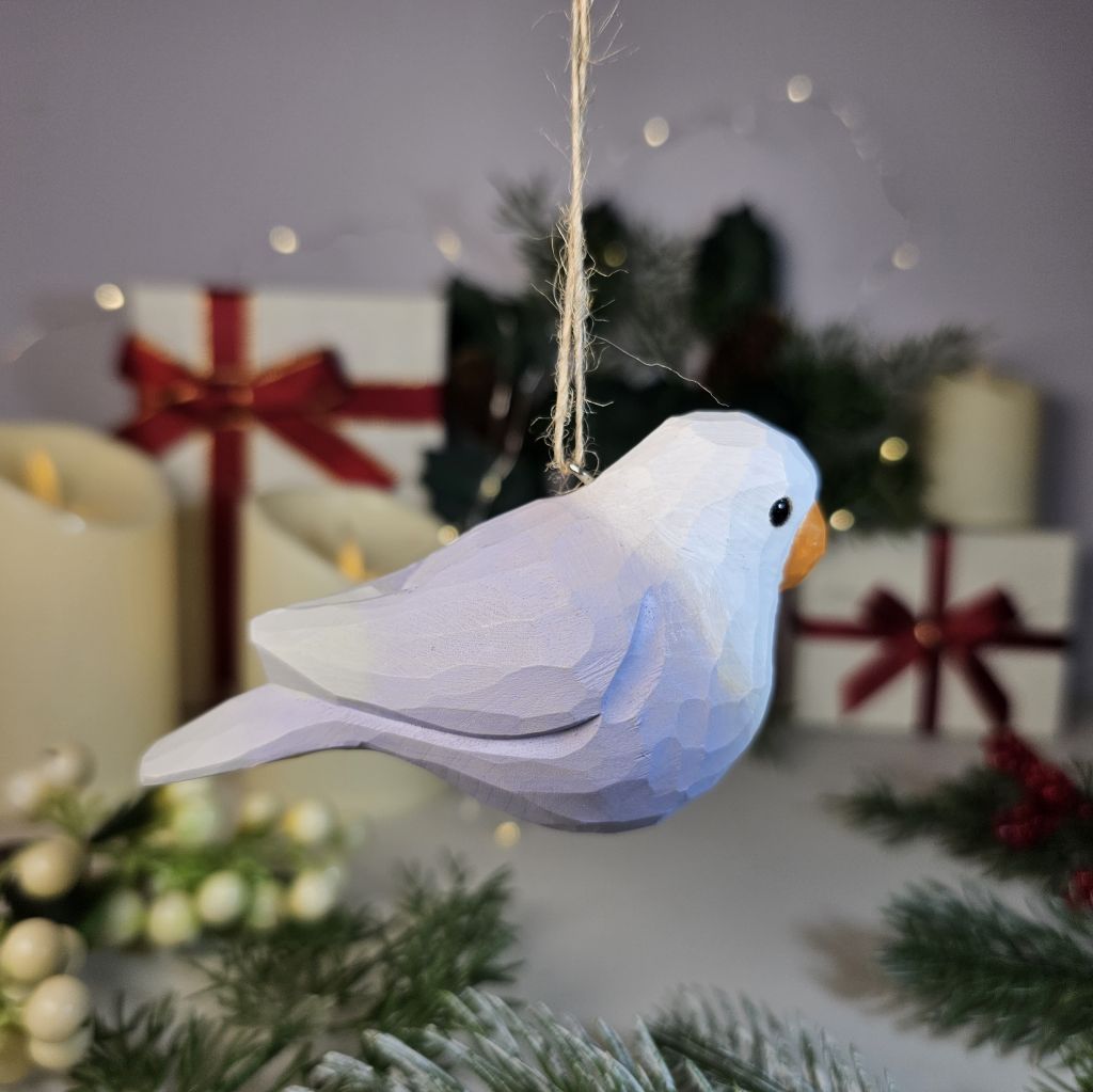 Lovebirds 木製クリスマスツリーオーナメント