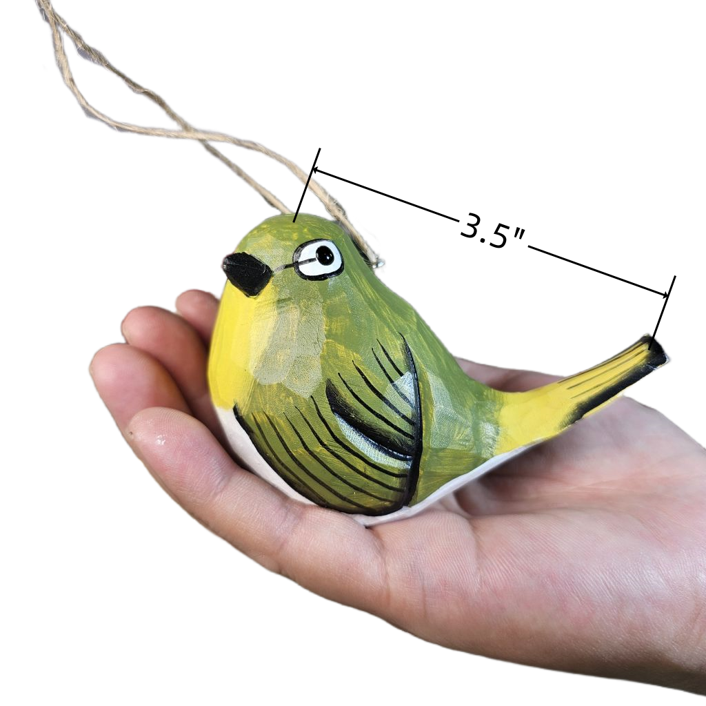 White-Eyes Wooden Christmas Tree Ornament