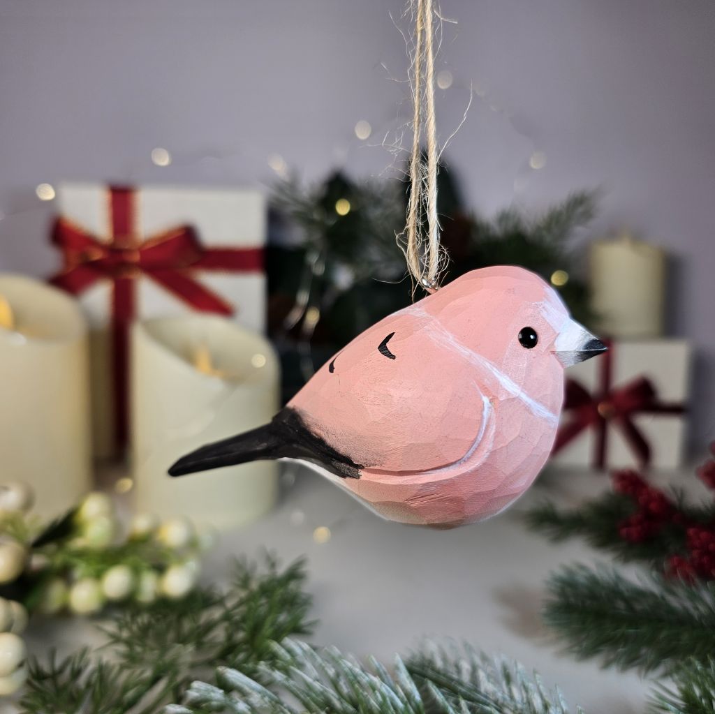 Rosefinch Wooden Christmas Tree Ornament