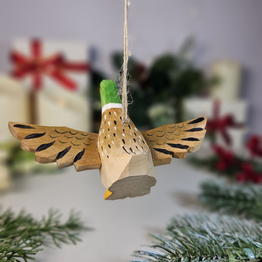 Mallard Wooden Christmas Tree Ornament