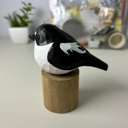 European Pied Flycatcher Figurine