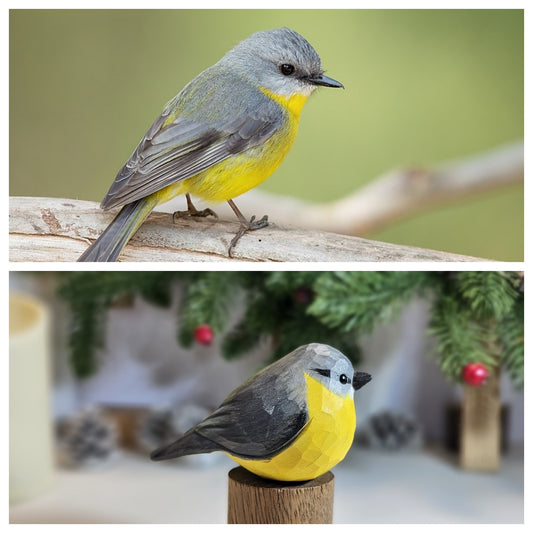 Eastern Yellow Robin Figurine - Handcrafted and Exquisite