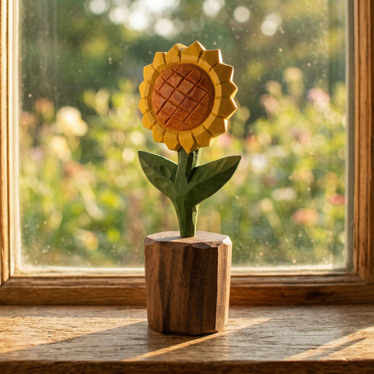 Sunflower Wooden Sculpture