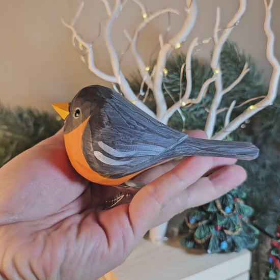 American Robin Clip-on Bird Ornament - Lifestyle Image