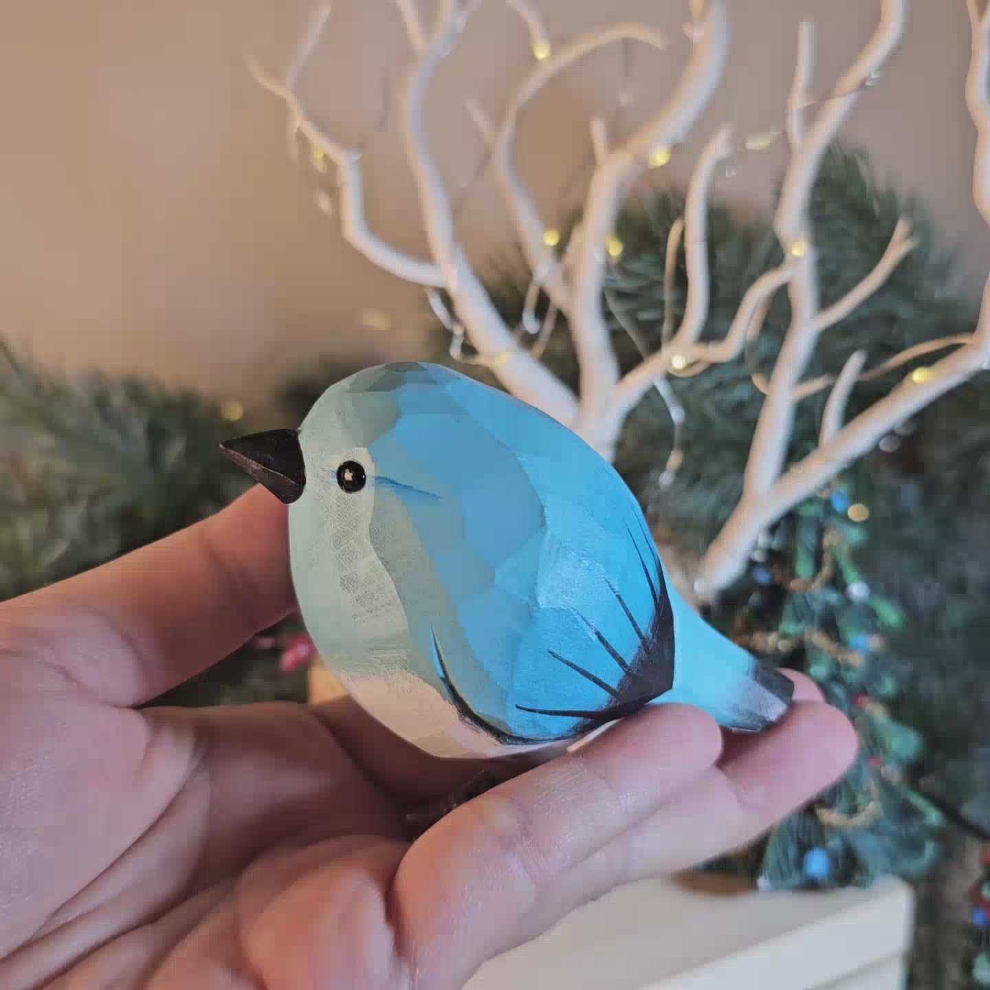 Bluebird Clip-on Bird Ornament