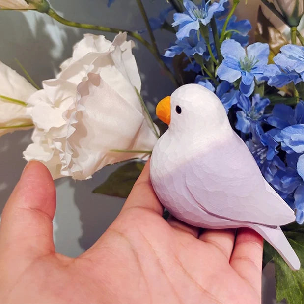 Tortelduifjes Gebeeldhouwde Vogel Decor