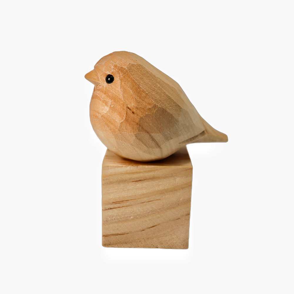 U008 Estatuas de pájaros de madera sin terminar