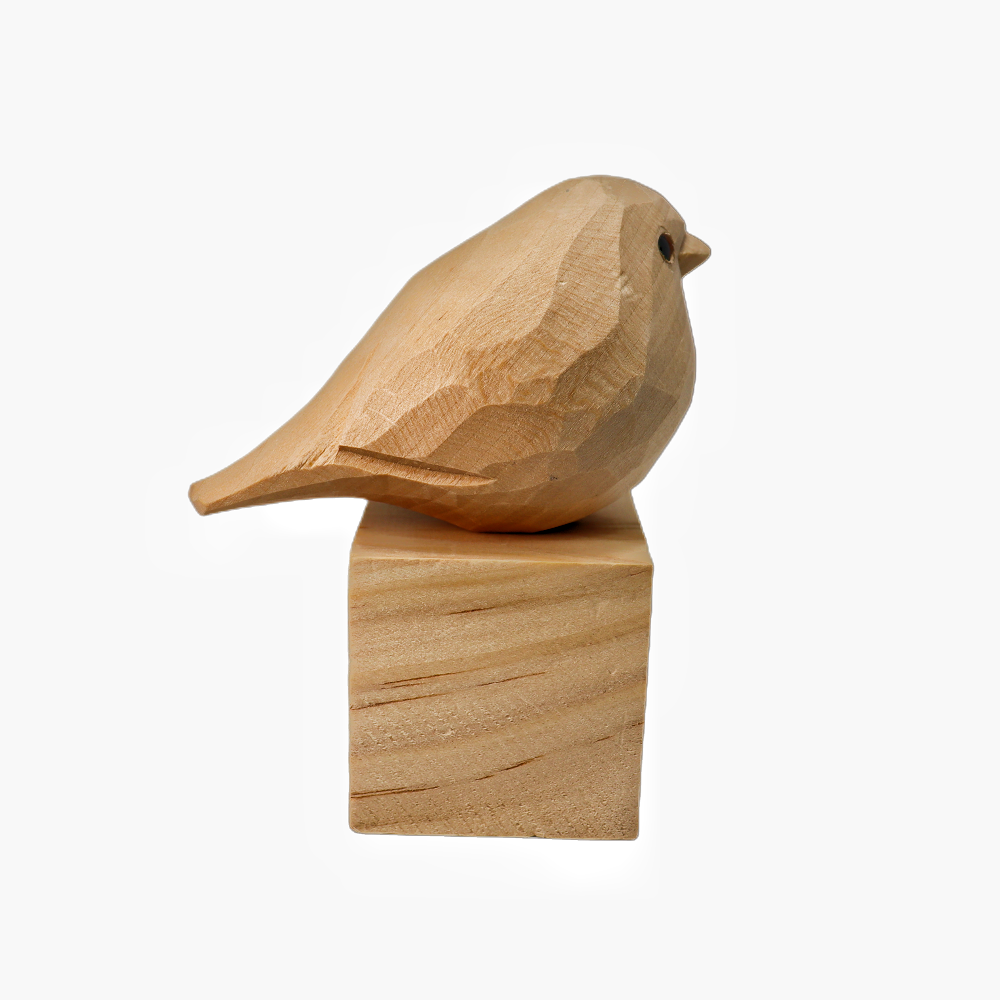 U008 Unfinished Wood bird statues