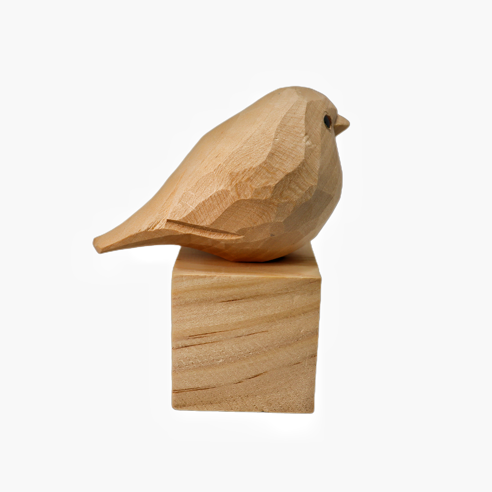 U008 Estatuas de pájaros de madera sin terminar