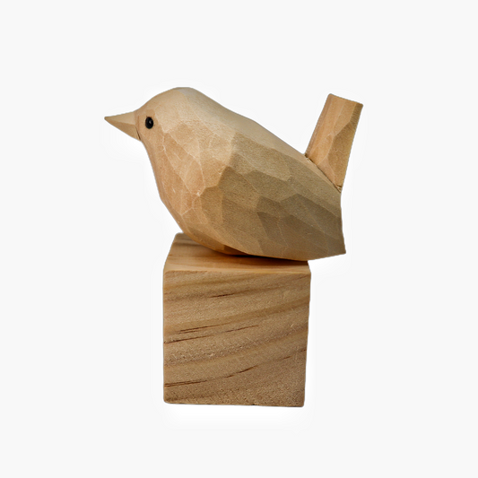 U010 Unfinished Wood bird statues