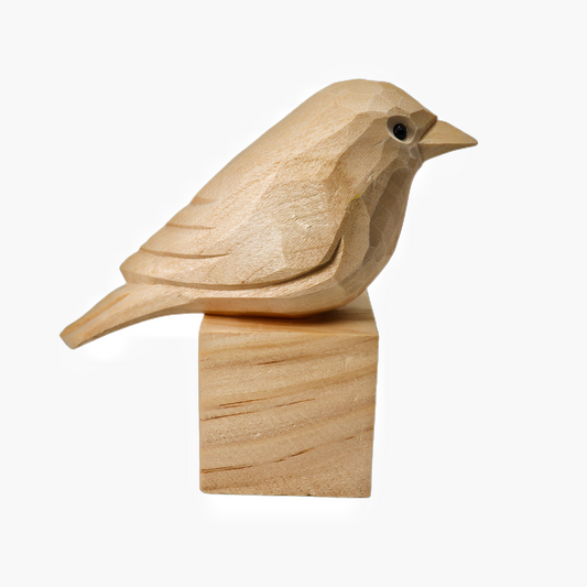 U012 Unfinished Wood bird statues